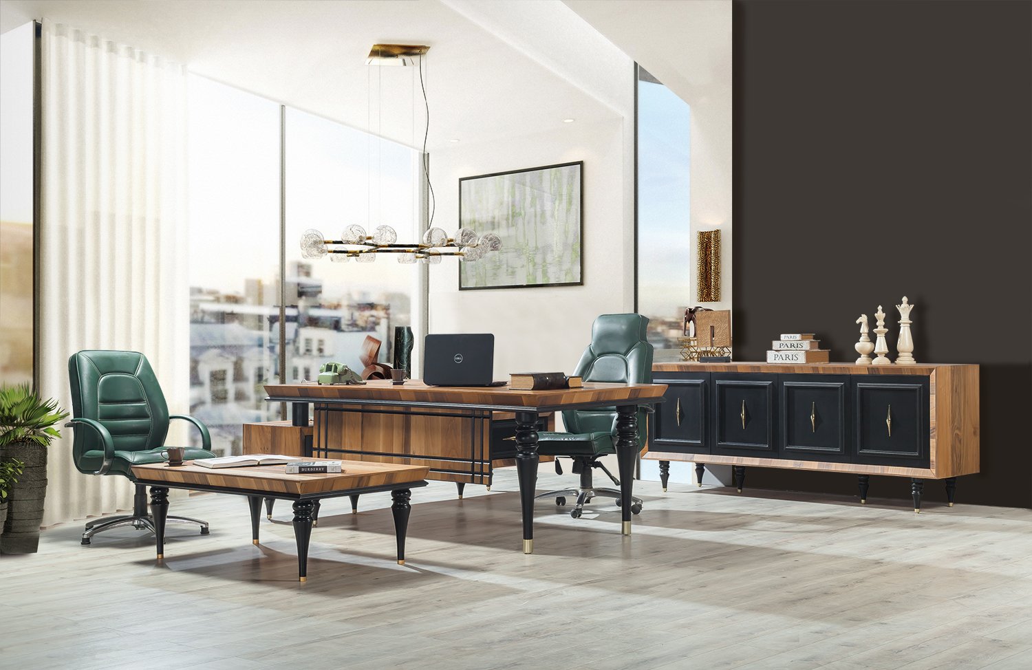 Pierra Vip Makam Takımı - Ahşap Cilalı