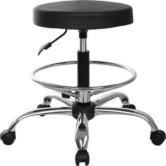 Tabure Backless Chrome Base Ring Stools