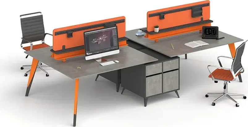 Trend Workstations - Grey Orange