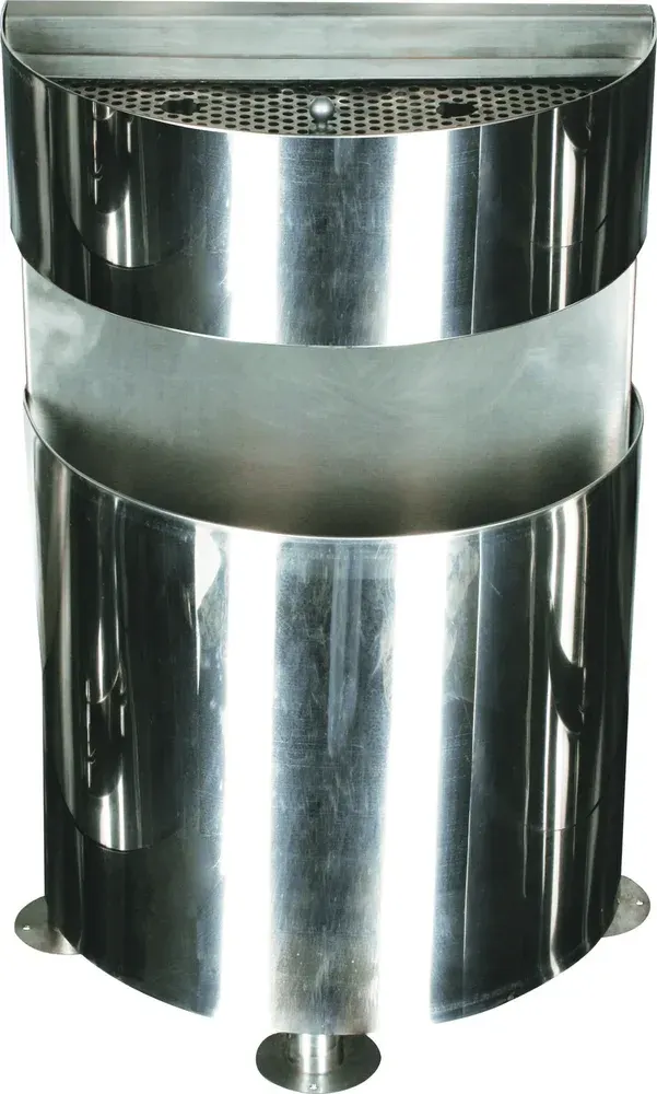 D Tipi Paslanmaz Dış Mekan Çöp Kovası
