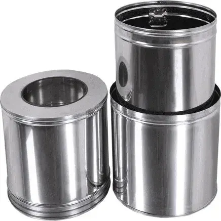 Stainless Cylindrical Waste Bin Set of 3