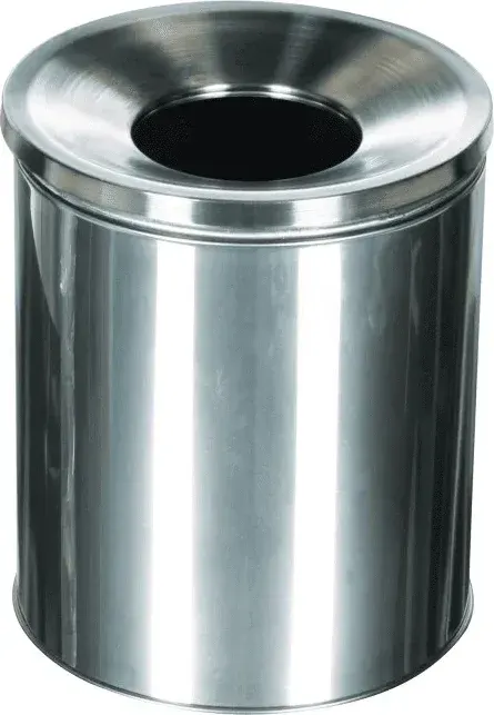 Small Column Waste Bin Stainless with Lid