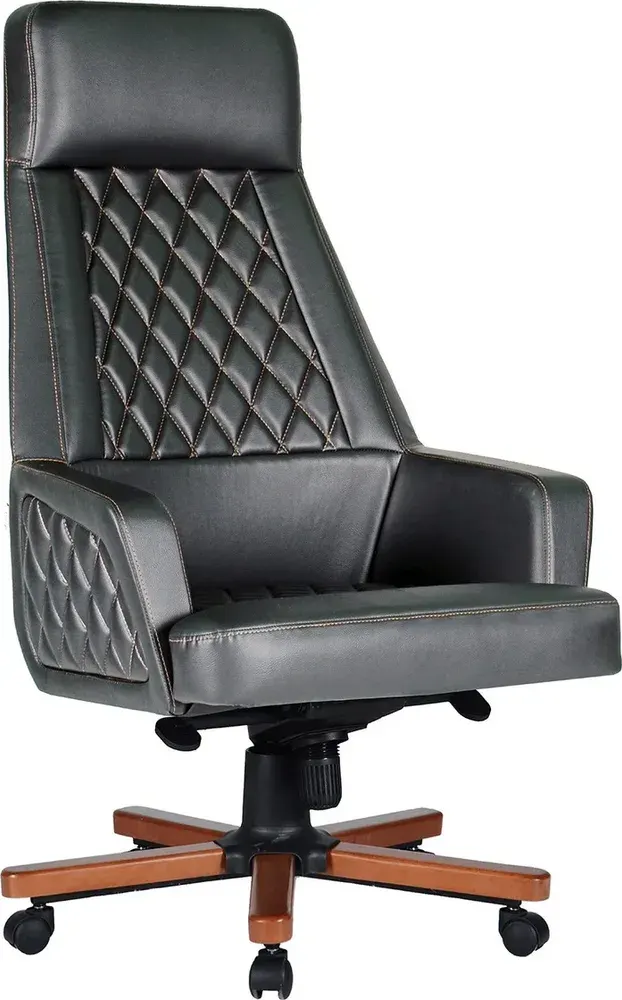 Land Yildiz Upholstered Executive Chairs with Wooden Arms