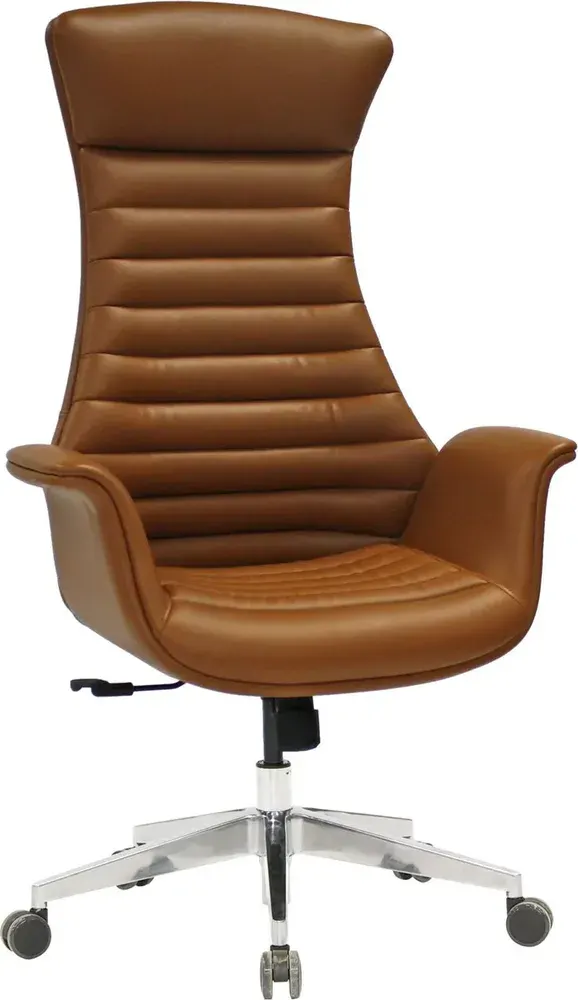 Marlen Aluminum-Base Striped-Upholstered Executive Chairs