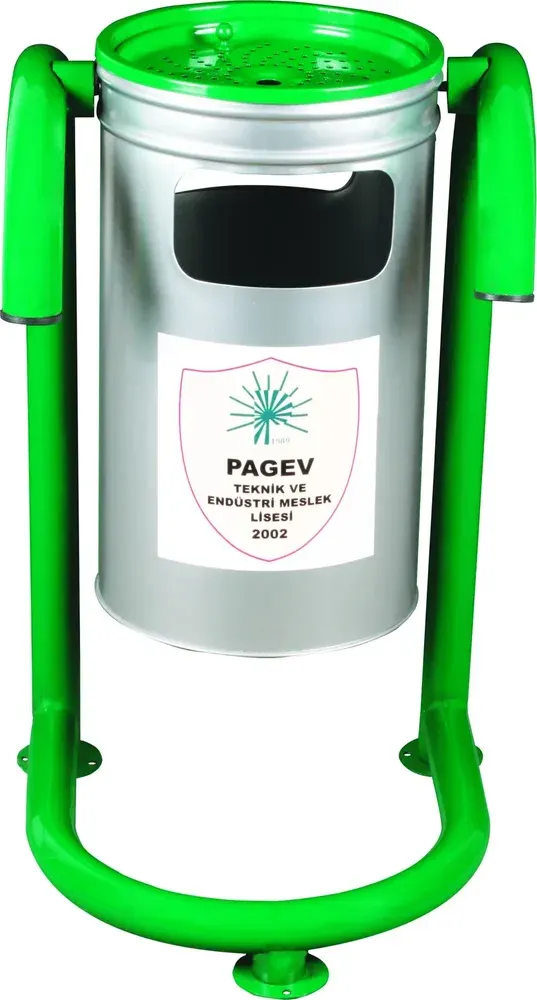 Heeled Cage-Type Outdoor Waste Bin
