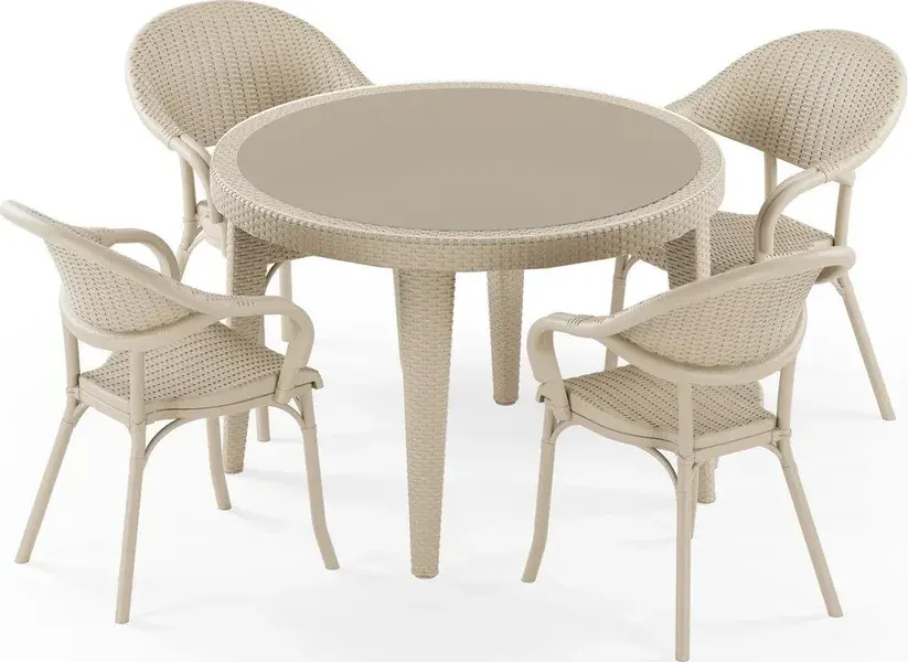 Osaka 110 & Flash-R 4-Person Table Set
