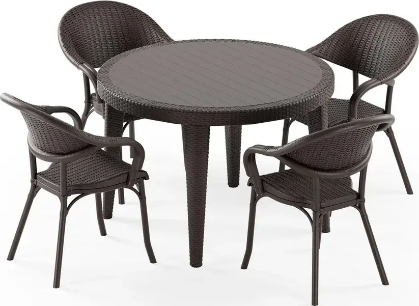 Osaka 110 ve Flash-R 4 Kişilik Rattan Masa Takımı