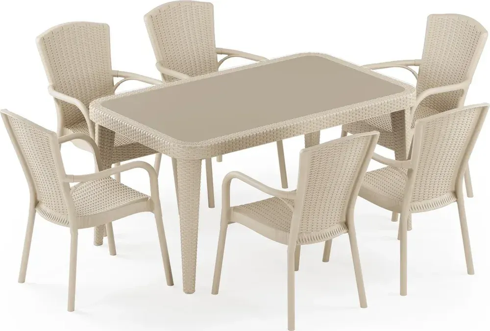 Set de Masă Osaka 90x150 și Royal pentru 6 Persoane