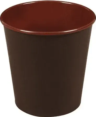 Oval Deri Kaplamalı Çöp Kovası