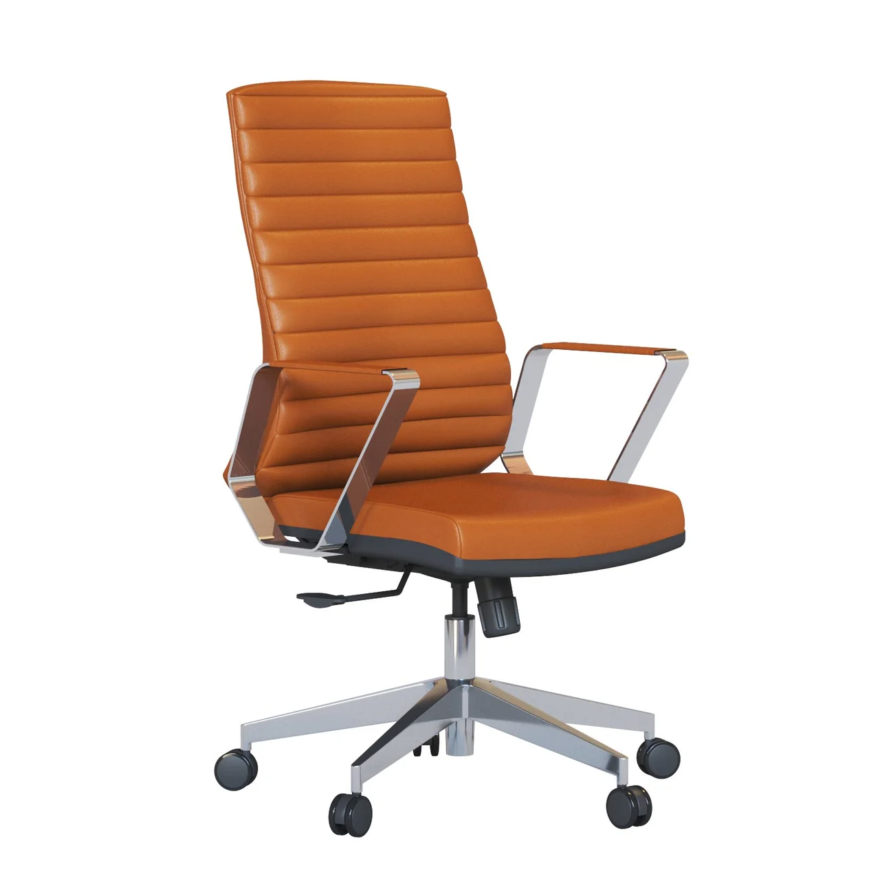 Sunset Chrome-Armed Aluminum Base Office Chairs