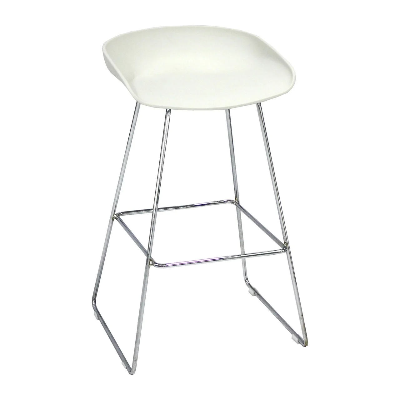 Taburet de Bar Solid cu Picioare Cromate