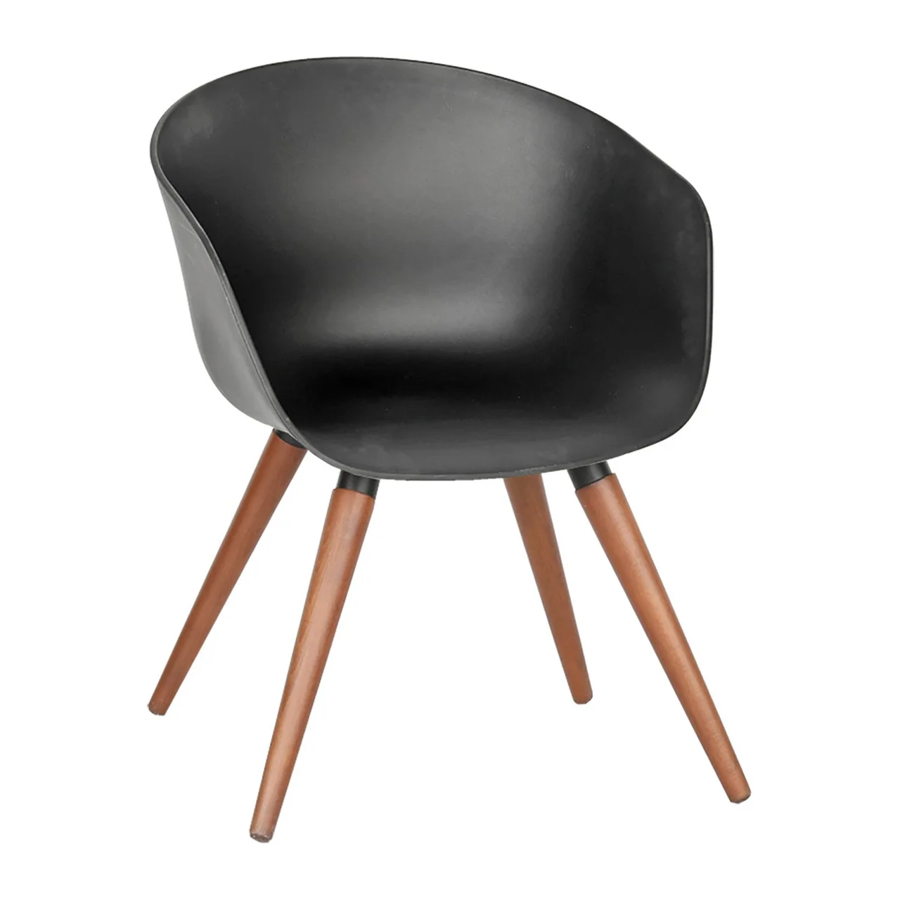 Solid Plus Plastic-Body Wooden-Leg Project Chairs