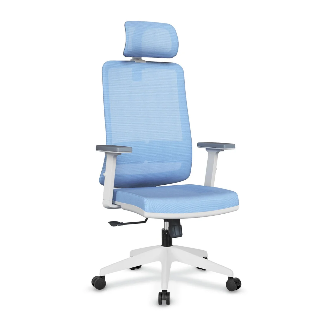 Greta White Plastic Arm White Plastic Base Mesh Chairs