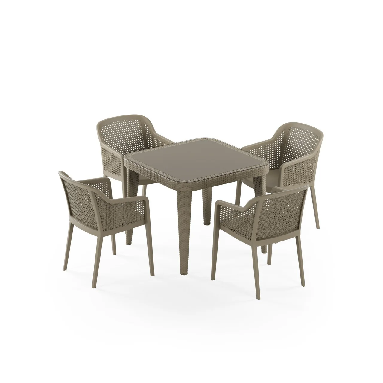 Set de Masă Osaka 90x90 și Octa pentru 4 Persoane