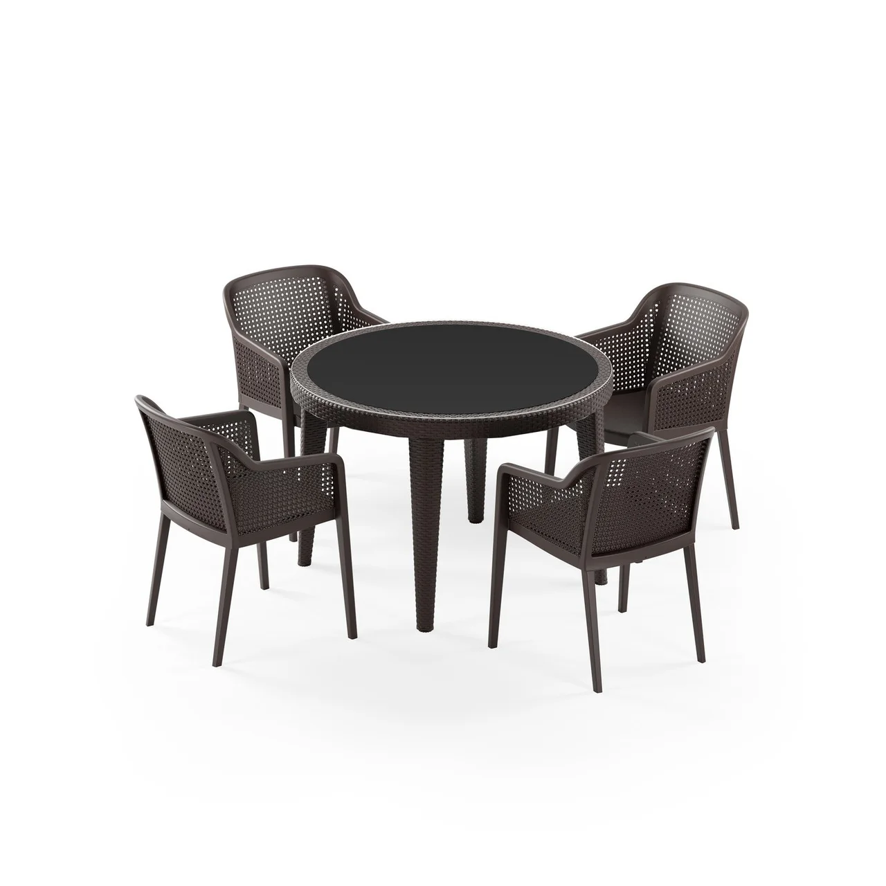 Set de Masă Ratan Osaka 110 și Octa pentru 4 Persoane