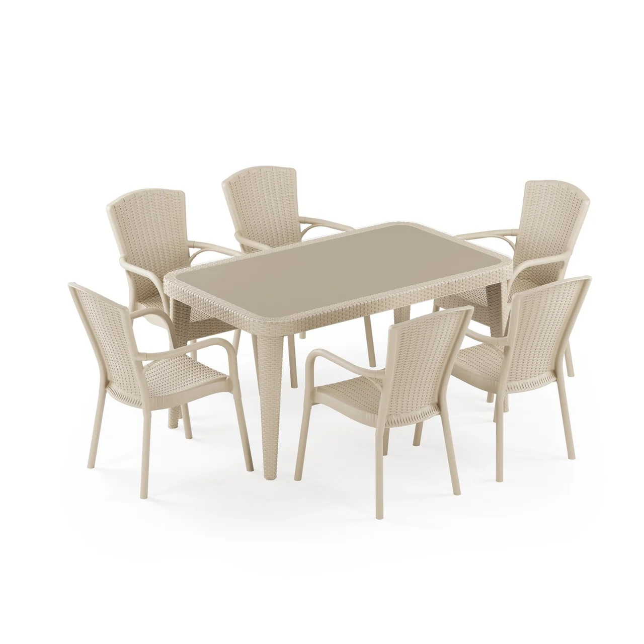 Set de Masă Osaka 90x150 și Royal pentru 6 Persoane