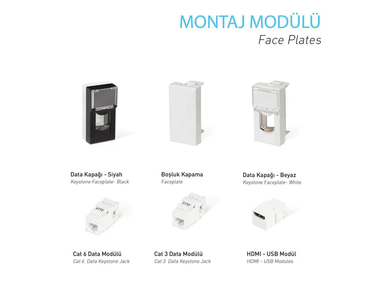 Montaj Modülü Priz Çekirdekleri