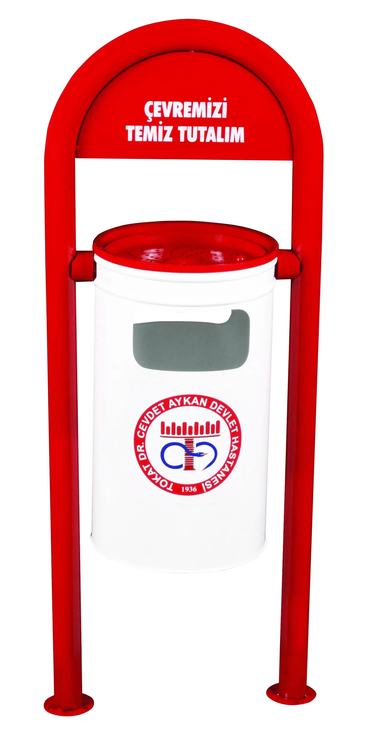 Two-Legged Outdoor Waste Bin
