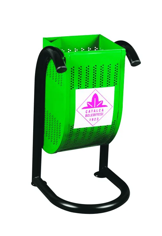 Elbow-Pipe Outdoor Waste Bin