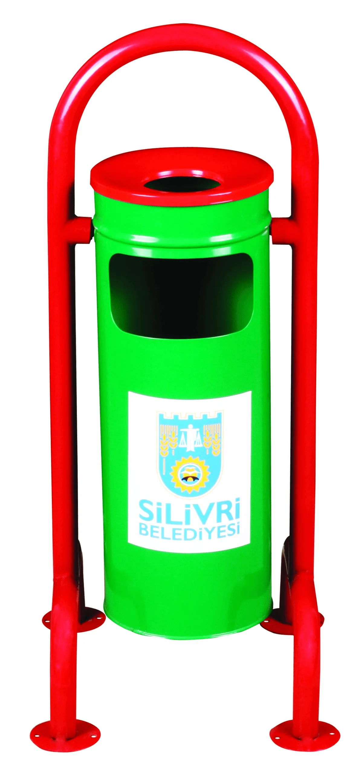 Coș de Gunoi Exterior Mic cu Patru Picioare Complet Inoxidabil