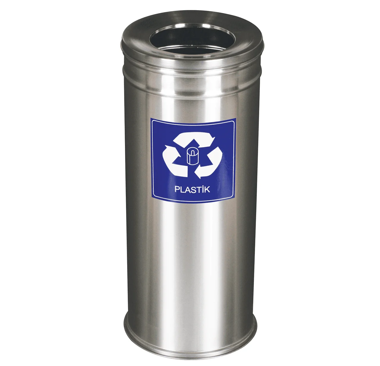 3-Section Stainless Steel Recycling Bin