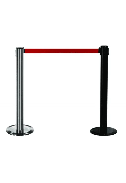Retractable Belt Barrier Chrome