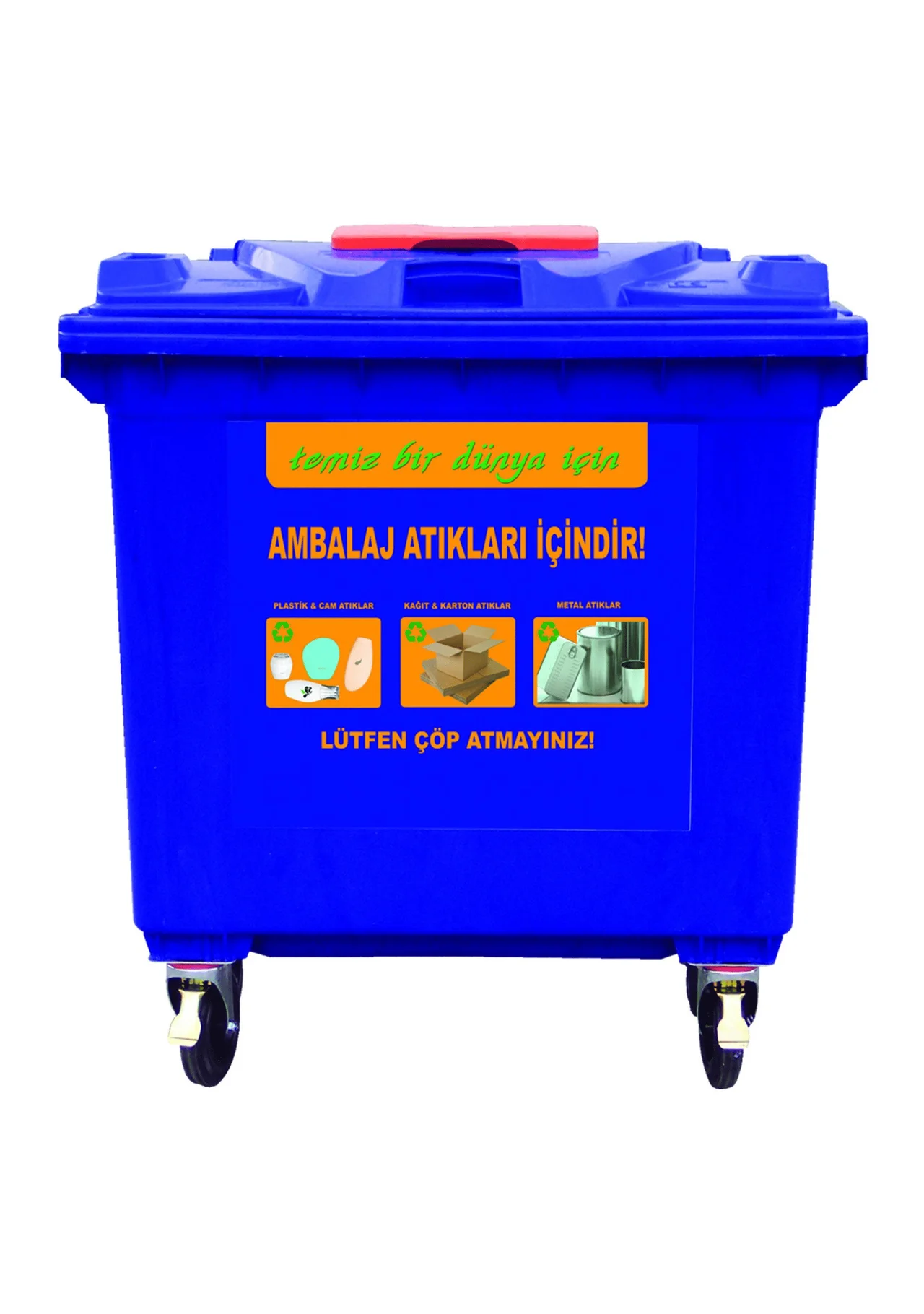 Containere Mobile de Gunoi cu Capac pentru Deșeuri din Plastic și Hârtie 660 L - 770 L